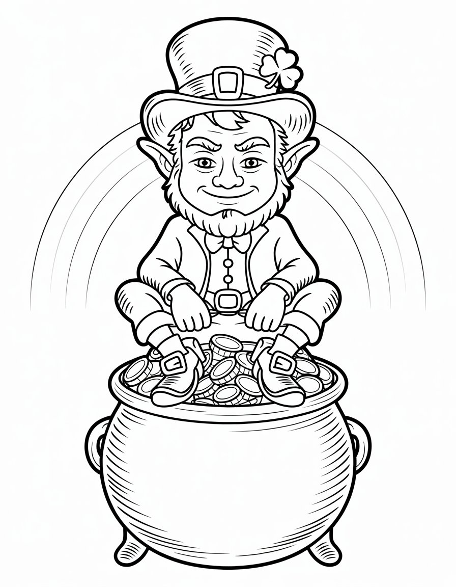 Leprechaun with Pot of Gold